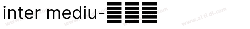 inter mediu字体转换
